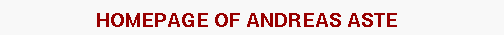 Homepage of Andreas Aste